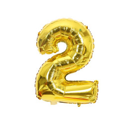 Fóliový balónek číslo dva zlatý 102cm - Cakesicq