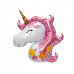 Fóliový balónek růžový jednorožec 70cm - Cakesicq