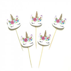 Zápich do muffinů unicorn 24ks - Cakesicq