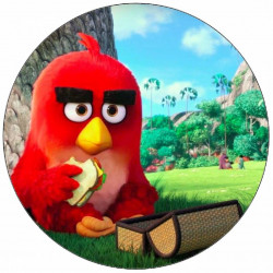 Jedlý papír Angry birds Red na pikniku 19,5 cm