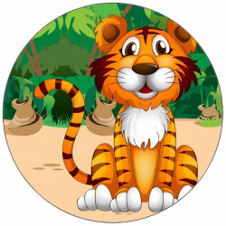 Jedlý papír tygr v džungli 19,5 cm