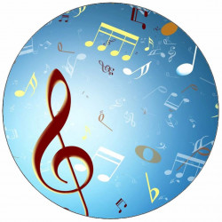 Jedlý papír vzor noty 19,5 cm