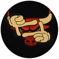 Jedlý papír Chicago bulls NBA logo 19,5 cm