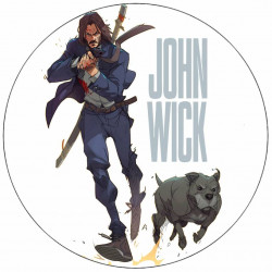 Jedlý papír John Wick logo 19,5 cm