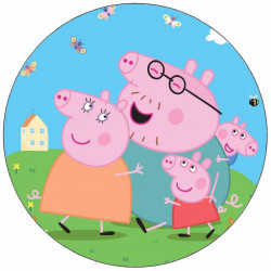 Jedlý papír prasátko Pepa a rodina 19,5 cm