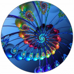 Jedlý papír paví ocas 19,5 cm