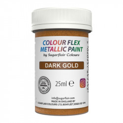 Gelová barva metalická dark gold 25ml - Sugarflair