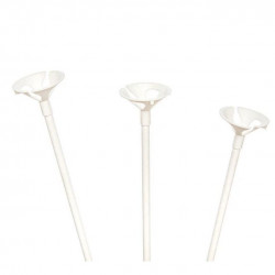 Tyčky na balonky se zátkou biologicky odbouratelné 10ks - Party Pal