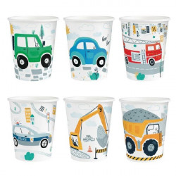 Papírové kelímky auta 220ml 6ks - Party Pal