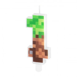 Svíčka minecraft 7cm číslo 1 - Party Pal