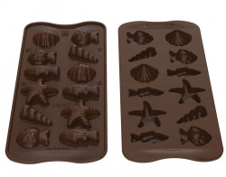 Silikonová forma na čokoládu mořské plody - Silikomart