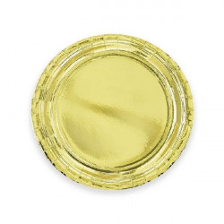 Papírový talíř zlatý 23cm 6ks - Party Pal