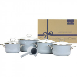 Belis BELIS Sada smaltovaného nádobí PREMIUM ŠEDÝ 5-dílná