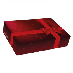 Krabička na cukroví červená - dárek 22x15x5cm - Alvarak