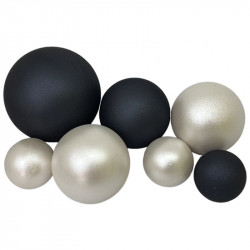 Čokoládové koule 7ks bílo černé