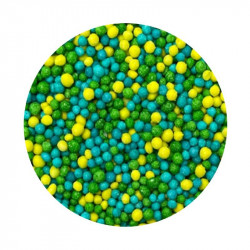 Cukrový máček modro-zeleno-žlutý 1kg - I LOVE CAKES