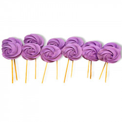 Cukrová lízátka fialová 12ks - I LOVE CAKES