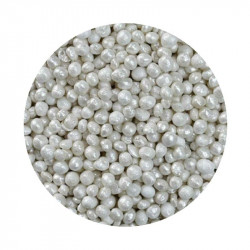 Cukrovo-rýžové perly bílé perleťové 3-4 mm 1kg - I LOVE CAKES