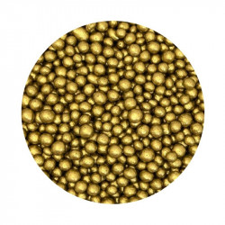 Cukrovo-rýžové perly antik zlaté 5mm 1kg - I LOVE CAKES
