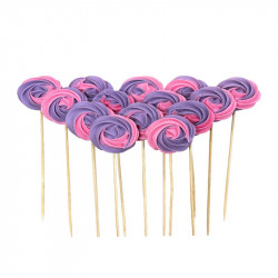 Cukrová lízátka růžovo fialová 12ks - I LOVE CAKES