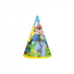 Párty papírová čepička Pokémon 6ks - Cakesicq