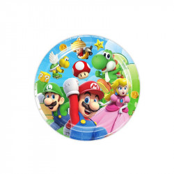 Párty papírové talíře 22cm 10ks Mario - Cakesicq