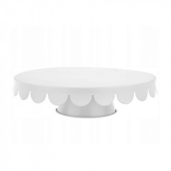 Plechový stojan na dort bílý 28 x 7,6cm - Brunbeste