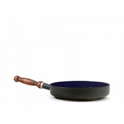 Smaltovaný lívanečník s dř. držadlem 24 cm - Belis