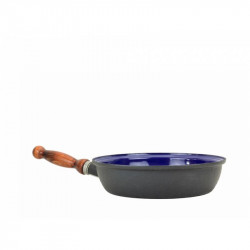 Smaltovaná pánev BSE s odnímatelný dř. držadlem 24 cm - Belis