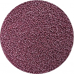Cukrové perličky metalické tmavě růžové 2mm 80g - I LOVE CAKES