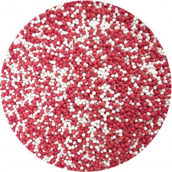 Cukrové perličky červeno-bílé 80g - I LOVE CAKES