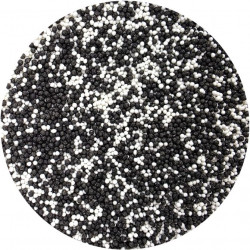 Cukrové zdobení perličky černo-bílé 80g - I LOVE CAKES