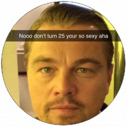 Jedlý papír Leonardo DiCaprio Nooo dont turn 25 your so ... 19,5 cm - Pictu Hap