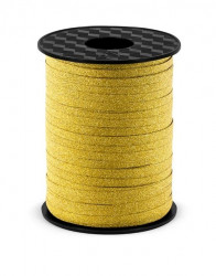 Stuha třpytivě zlatá 5mm/225m - PartyDeco