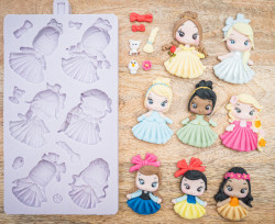 Silikonová forma princezny 21x12 cm - Karen Davies