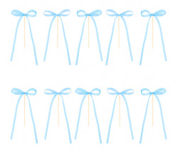 Zápich mašličky modré 10ks - Party Pal