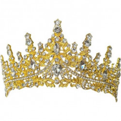 Nejedlá dekorace kovová Koruna zlatá