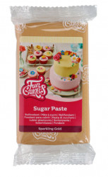 Potahovací hmota třpytivá zlatá 250g - FunCakes