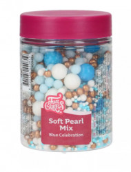 Cukrové zdobení perly -  modrá oslava 80 g - FunCakes