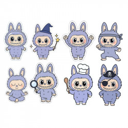 Jedlý papír k vystříhnutí Labubu fialový - Pictu Hap