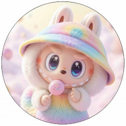 Jedlý papír Labubu duhový 19,5cm - Pictu Hap