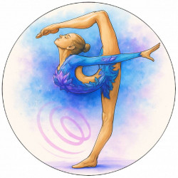 Jedlý papír gymnastka colour 19,5cm - Pictu Hap
