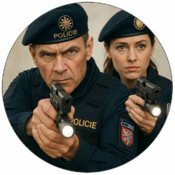 Jedlý papír policie kryj mi záda 19,5cm - Pictu Hap