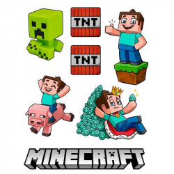Jedlý papír Minecraft k vystříhnutí A4 - Pictu Hap
