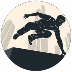 Jedlý papír parkour grafika ve městě 19,5 cm - Pictu Hap