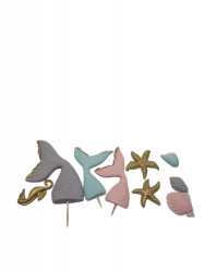 Mořská panna zápich nejedlá cukrová dekorace 12cm - Gricko Ivanjica