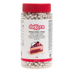 Čokoládové perly stříbrné O 0,5 mm 350g - Dekora