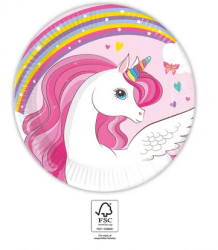 Papírové talíře jednorožec 19,5cm 8ks - Procos