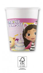 Papírové kelímky Gábinin kouzelný domek 8ks 200ml - Procos