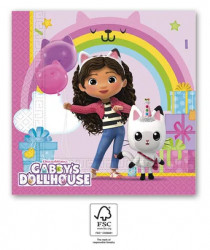 Papírové ubrousky Gábinin kouzelný domek 33x33cm 20ks - Procos